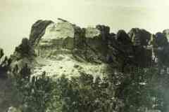 Mount Rushmore under construction in 1932 Photo taken on the Kelsey road trip to Calgary AB Canada.